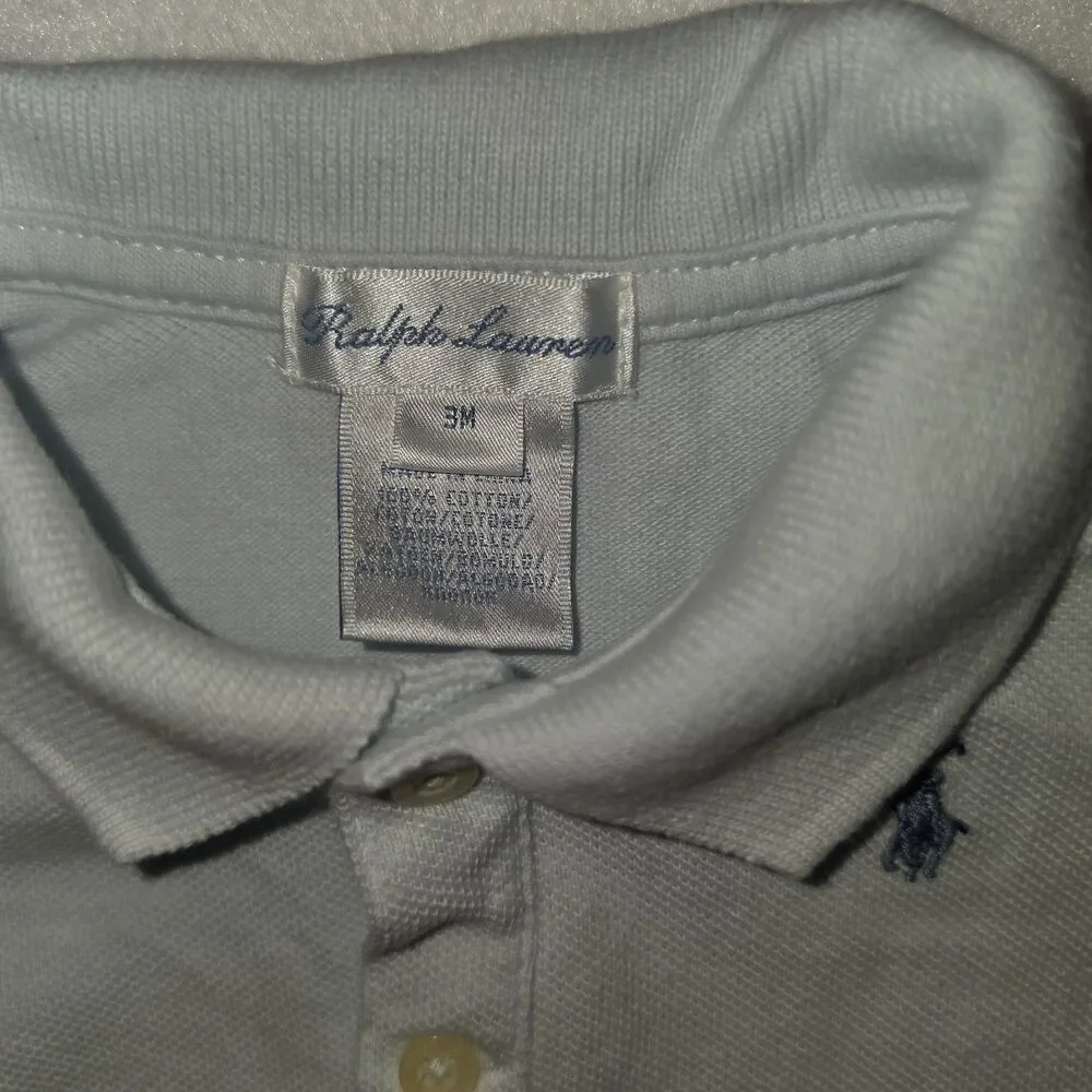 Ralph Lauren Polo Short Sleeve Bodysuit Navy Pants 2 PC Outfit Baby SZ 3 Months